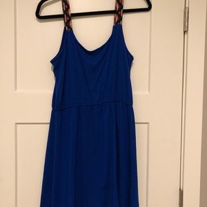 Blue knee length dress